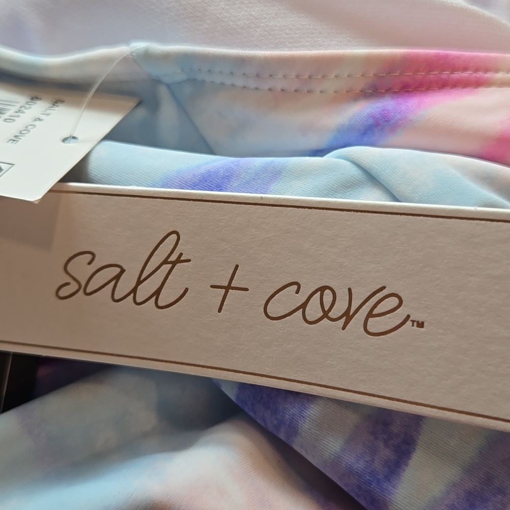 Salt + Cove Pastel Tie-Dye Pink Day Dreamer One-Piece SZ:L - Picture 7 of 12